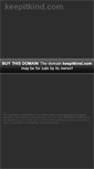 Mobile Screenshot of keepitkind.com